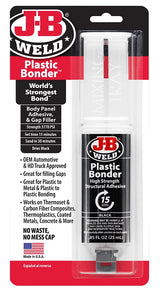 J-B Weld PLASTICBONDER 50139 Epoxy Adhesive, Black, Liquid, 0.85 oz, Syringe