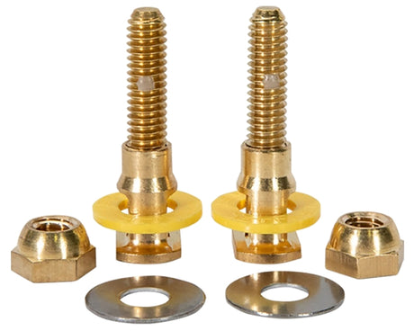 Fluidmaster SETFAST Series 7110A-001-P10 Toilet Bolt Set, 2-Piece, Brass