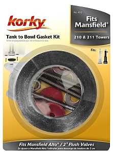 Korky 453BP Gasket and Hardware Kit, Rubber, Black