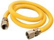 B & K G012YE151536RP Gas Connector, 3/4 x 3/4 in, FIP, Stainless Steel, Yellow Epoxy-Coated, 36 in L