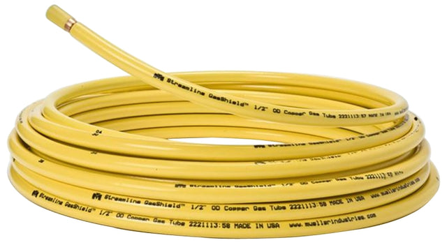 Streamline GasShield DY08100 Copper Tubing, 3/8 in, 100 ft L, Dehydrated, Coil