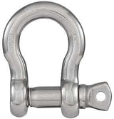 National Hardware N100-280 Anchor Shackle, 3/8 in Trade, 2200 lb Working Load, 3/8 in Dia Wire, 316 Grade