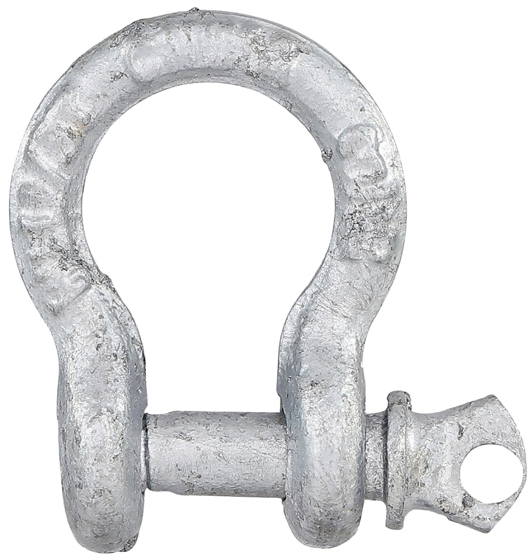 National Hardware N100-346 Anchor Shackle, 3/16 in Trade, 650 lb Working Load, 7/32 in Dia Wire, Steel, Galvanized