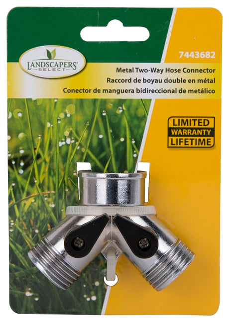 Landscapers Select GC5013L Y-Connector, Female and Male, Zinc, Silver, For: Garden Hose and Faucet