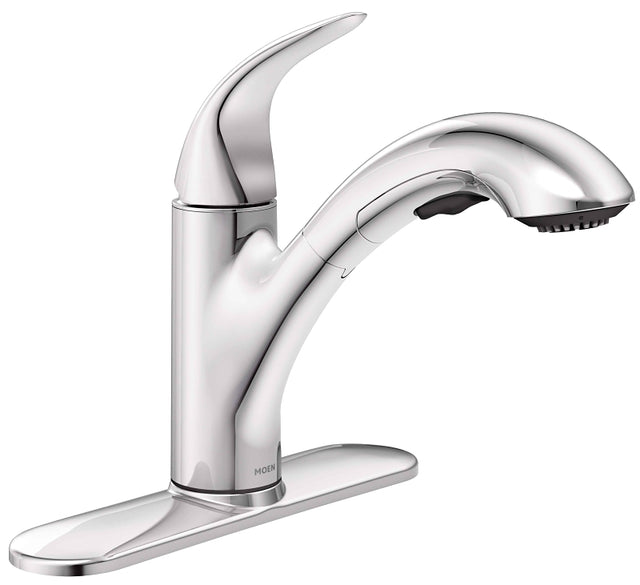 Moen Medina 87039SRS Kitchen Faucet, 1.5 gpm, 1-Handle, Stainless Steel, Stainless Steel, Deck Mounting