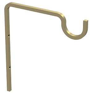 National Hardware N275-508 Long Utility Hook, 7-15/16 in L, 9 in H, Steel, Brushed Gold, Screw, Wall Mounting