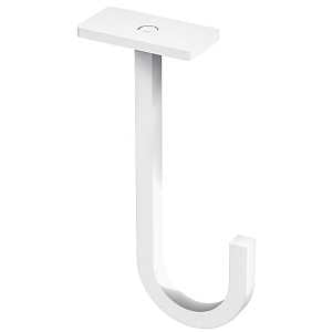 National Hardware N275-512 Long Hook, 5 in H, Steel, White, Ceiling, Screw Mounting