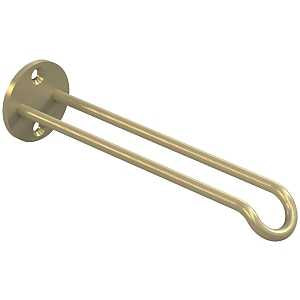 National Hardware N275-521 Plant Hanger Wall Base, 7 in L, 1-25/32 in H, Steel, Brushed Gold, Screw, Wall Mounting