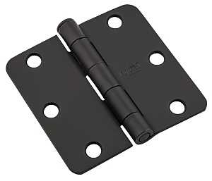 National Hardware 512 Series N830-430 Door Butt Hinge, 3 in H Frame Leaf, 0.08 ga Thick Frame Leaf, Steel, Removable Pin, 1/BAG