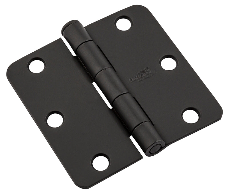 National Hardware 512 Series N830-430 Door Butt Hinge, 3 in H Frame Leaf, 0.08 ga Thick Frame Leaf, Steel, Removable Pin, 1/BAG