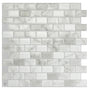 Smart Tiles Mosaik Series SM1103G-04-QG Wall Tile, 9.74 in L Tile, 9.8 in W Tile, Ravenna Roma Pattern, Vinyl, Pack of 6