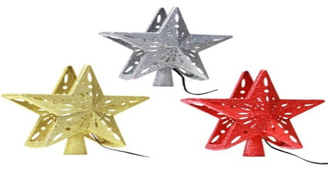 Hometown Holidays 92606 Star LED Projector, 12 in H, Star, Led Projector Bulb, ABS Plastic, Silver, Pack of 12