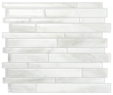 Smart Tiles Mosaik Series SM1119G-04-QG Wall Tile, 11.55 in L Tile, 9.63 in W Tile, Milano Massa Pattern, Gray/White, Pack of 6