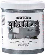 Rust-Oleum 360219 Textured Glitter Paint, Sterling Silver, 28 fl-oz, Can