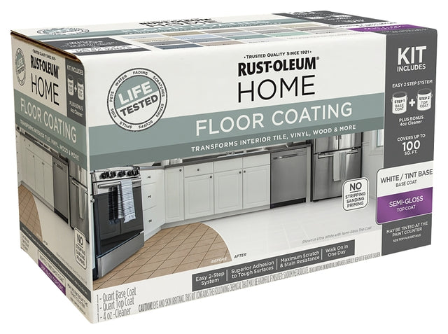 Rust-Oleum 360099 Floor Paint Kit, Semi-Gloss