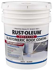 Rust-Oleum 750 Series 301993 Elastomeric Roof Coating, White, 5 gal, Pail, Liquid