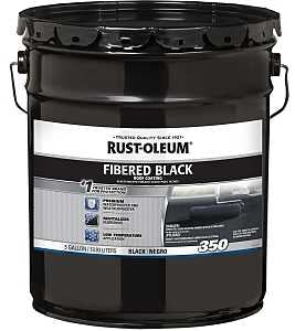 Rust-Oleum 350 Series 301999 Roof Coating, Black, 4.75 gal, Pail, Liquid