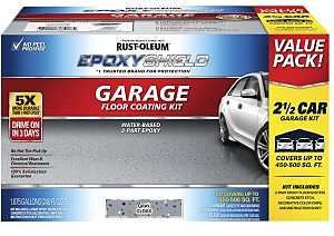 Rust-Oleum 251870 Epoxy Coating Kit, High-Gloss, Gray, 2 gal