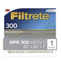 Filtrete 302-4 Air Filter, 20 in L, 20 in W, 5 MERV, 300 MPR, Synthetic Frame, Pack of 4