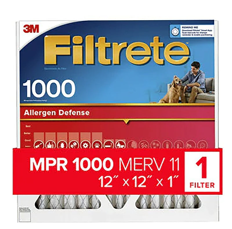 FILTER AIR ALRGN DFN 12X12X1IN, Pack of 4