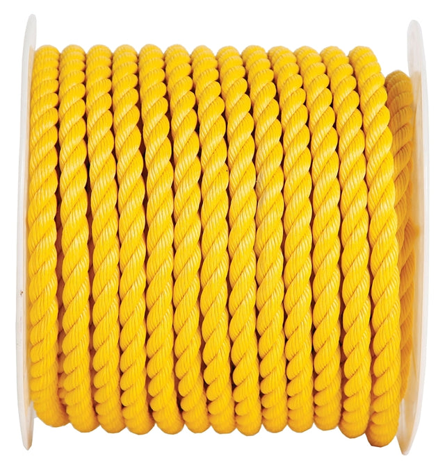 Koch 5002045 Rope, 5/8 in Dia, 140 ft L, 5/8 in, 700 lb Working Load, Polypropylene, Yellow