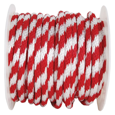 Koch 5142045 Derby Rope, 5/8 in Dia, 140 ft L, 325 lb Working Load, Polypropylene, Red/White