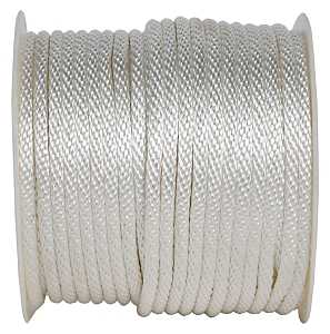 Koch 5221645 Rope, 1/2 in Dia, 300 ft L, 1/2 in, 589 lb Working Load, Nylon, White