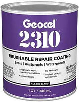 Geocel 2310 Series GC65200 Brushable Repair Coating, Liquid, Crystal Clear, 1 qt, Can