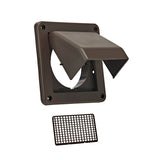 Lambro 604B Air Intake Louver Vent, 4 in L, 6 in W, Plastic, Brown