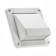 Lambro 604W Air Intake Louver Vent, 4 in L, 6 in W, Plastic, White