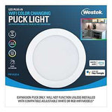 Westek PIP-RGB-A WiFi Motion and RF Remote Controlled Puck Light, 120 V, 3.5 W, 3-Lamp, LED Lamp, 300 Lumens