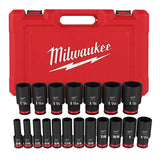 Milwaukee SHOCKWAVE Impact Duty Series 49-66-7012 Socket Set, Chrome Molybdenum Steel