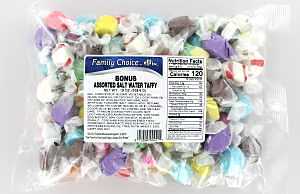 Family Choice 441 Taffy Candy, Assorted Flavor, 20 oz Cello Bag, Pack of 10
