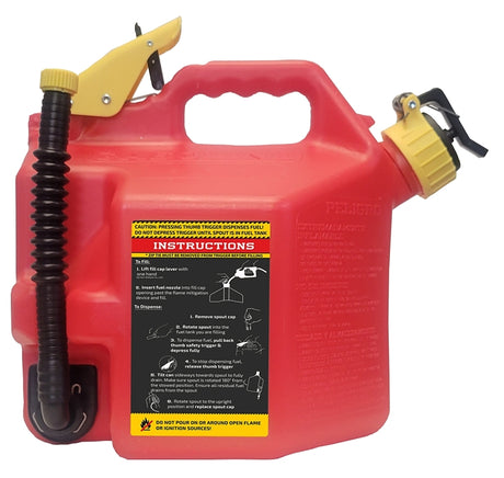 SUREcan SUR2SFG2 Safety Can, 2.2 gal Capacity, HDPE, Red