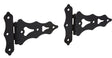 National Hardware Ornamental Series N109-032 T-Hinge, 7-1/2 in Frame Height, 8 in Frame Width, Steel, Black