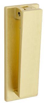 National Hardware Reed N336-705 Door Knocker, Aluminum, Brushed Gold, 1/8 in Mounting Hole