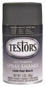 Testors 1249T Craft Paint, Flat, Black, 3 oz, Bottle