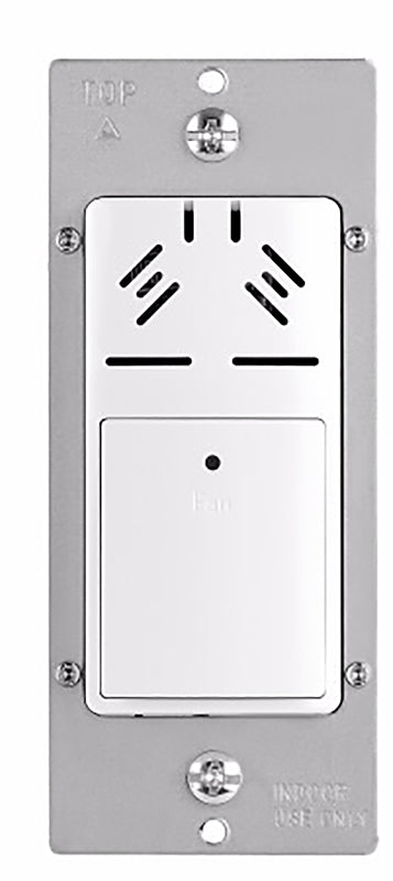 Eaton HDFS3P1-W-L Humidity Sensor and Fan Control, 1-Pole, 15 A, 120 VAC, 45 to 80 %, White