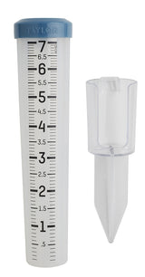 Taylor 5293501 Rain Gauge, 7 in, Clear