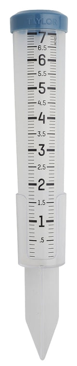 Taylor 5293501 Rain Gauge, 7 in, Clear