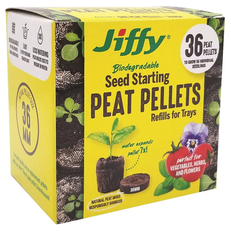 Jiffy J3R36G Peat Pellet Refill, Brown