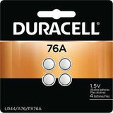 Duracell 76AB4PK Battery, 1.5 V Battery, 110 mAh, LR44 Battery, Alkaline