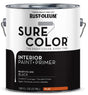 Rust-Oleum Sure Color 380216 Interior Wall Paint, Flat, Black, 1 gal, Can, 400 sq-ft Coverage Area, Pack of 2