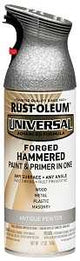 Rust-Oleum 271481 Enamel Spray Paint, Hammered, Antique Pewter, 12 oz, Can