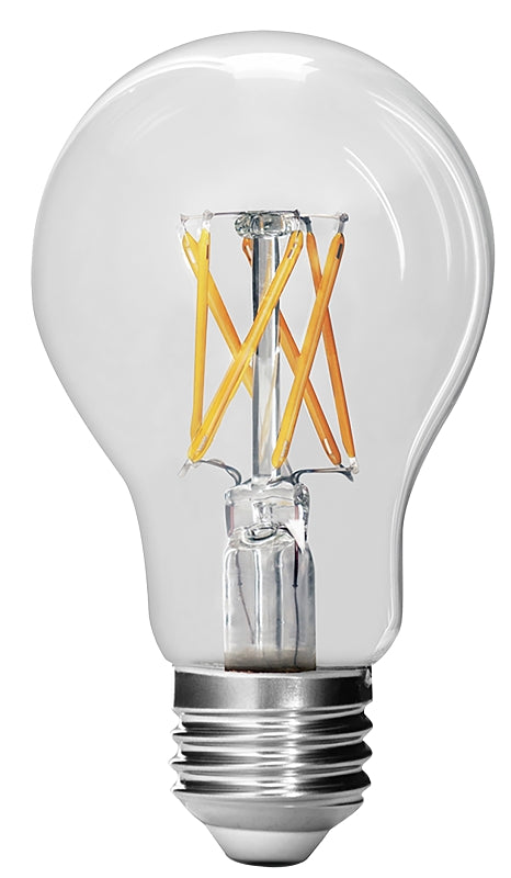 Feit Electric BPA1975CL927CA/FIL/2 LED Light Bulb, A19 Lamp, 75 W Equivalent, E26 Medium Lamp Base, Dimmable, 2/PK