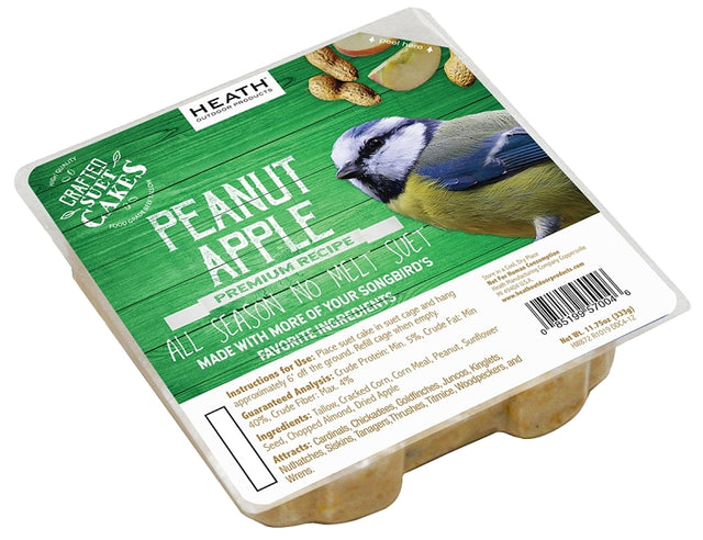 Heath DDC4-12 Crafted Suet Cake, Peanut Apple, 11.75 oz