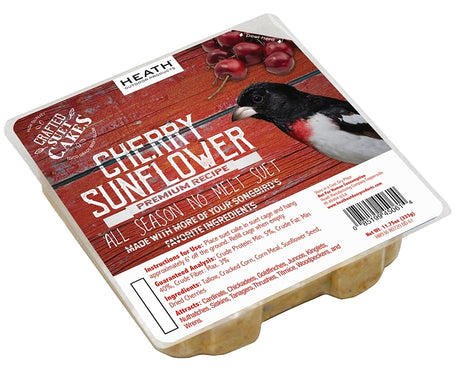 Heath DDC2-12 Crafted Suet Cake, Cherry Sunflower, 11.75 oz