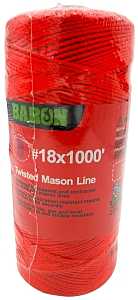 Baron 10821 Twisted Mason Line, #18 Dia, 1000 ft L, 13 lb Working Load, Nylon, Orange