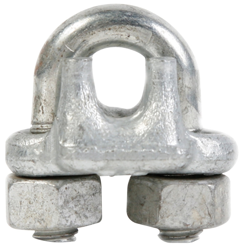 Baron 260-1/2 Wire Rope Clip, 1/2 in Dia Wire Rope, Iron/Steel, Galvanized