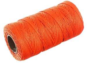 Baron 10364 Twine, #18 Dia, 260 ft L, 13 lb Working Load, Nylon/Poly, Orange